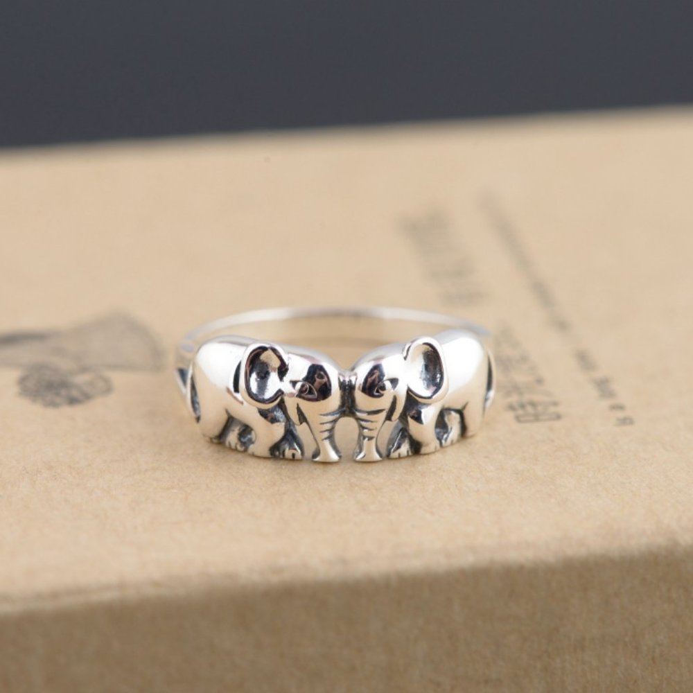 Sterling Silver Rings Fine Of Auspicious Elephant Jewelry Rings Good Luck Ring